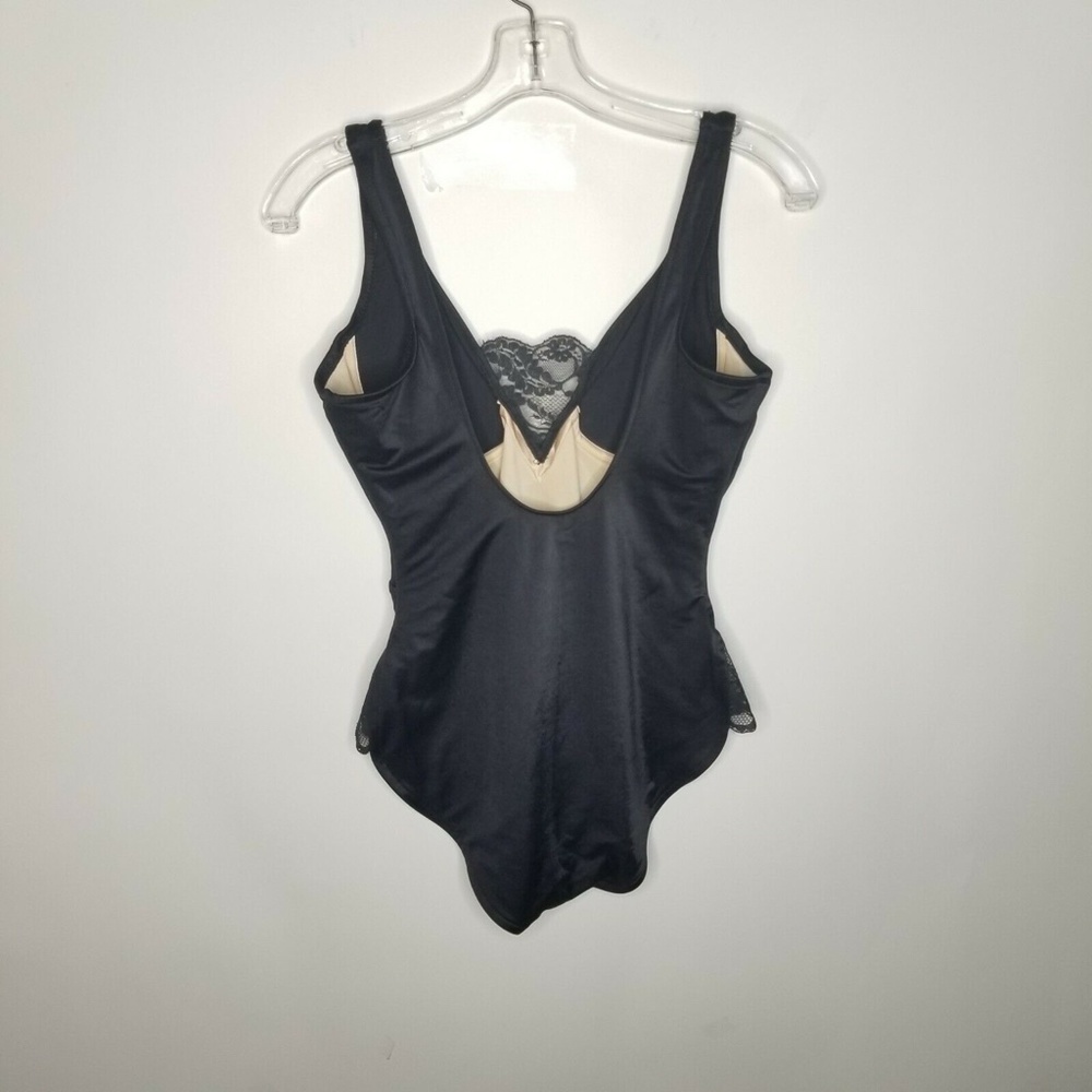 VTG Nicole Wior Black One Piece Lace Bathing Suit - Picture 2 of 6